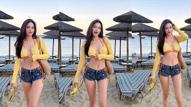 泰國網紅 Jeenzen 露臉口交女上騎乘 雙指插穴淫水四濺 無套后入爆操內射爽翻天！