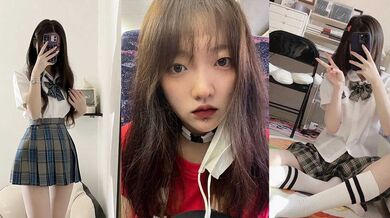 青島幼兒職院大四學姐高鐵閃約 認識12小時被瓜友拿下 粉嫩騷逼無套內射 自己舔奶揉胸浪叫不止！